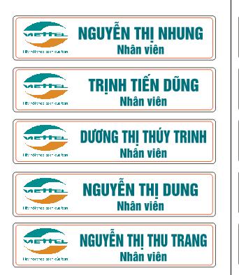 Thiết kế thẻ tên nhân viên